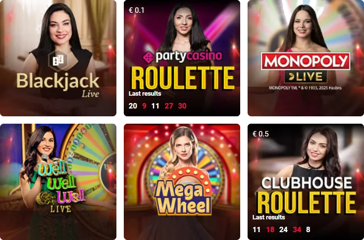 Party Casino Live Games